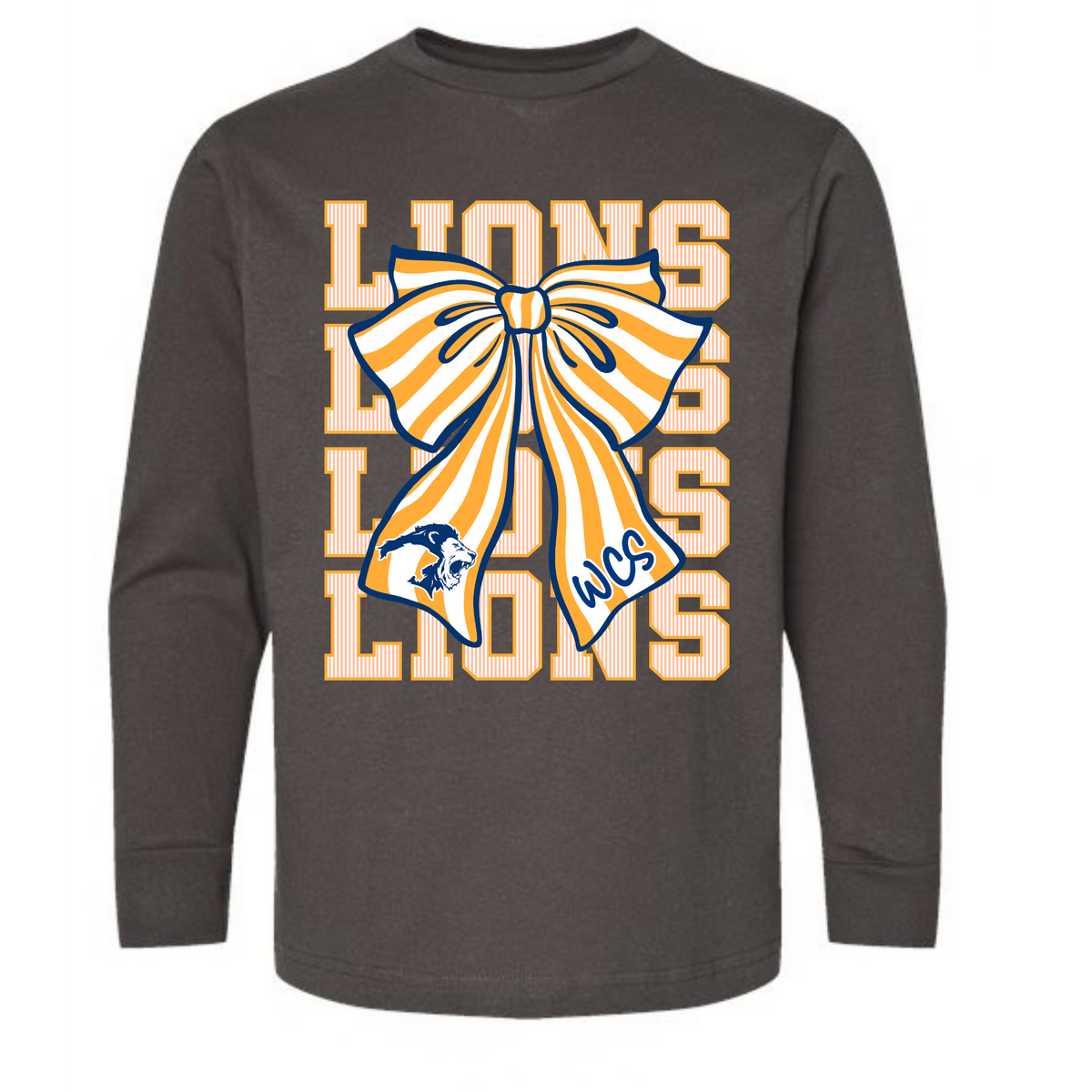 YOUTH LONG SLEEVE LIONS BOW TEE