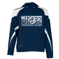 YOUTH AND ADULT NAVY AND WHITE HOODIE