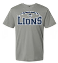 YOUTH AND ADULT GREY LIONS FOOTBALL TEE
