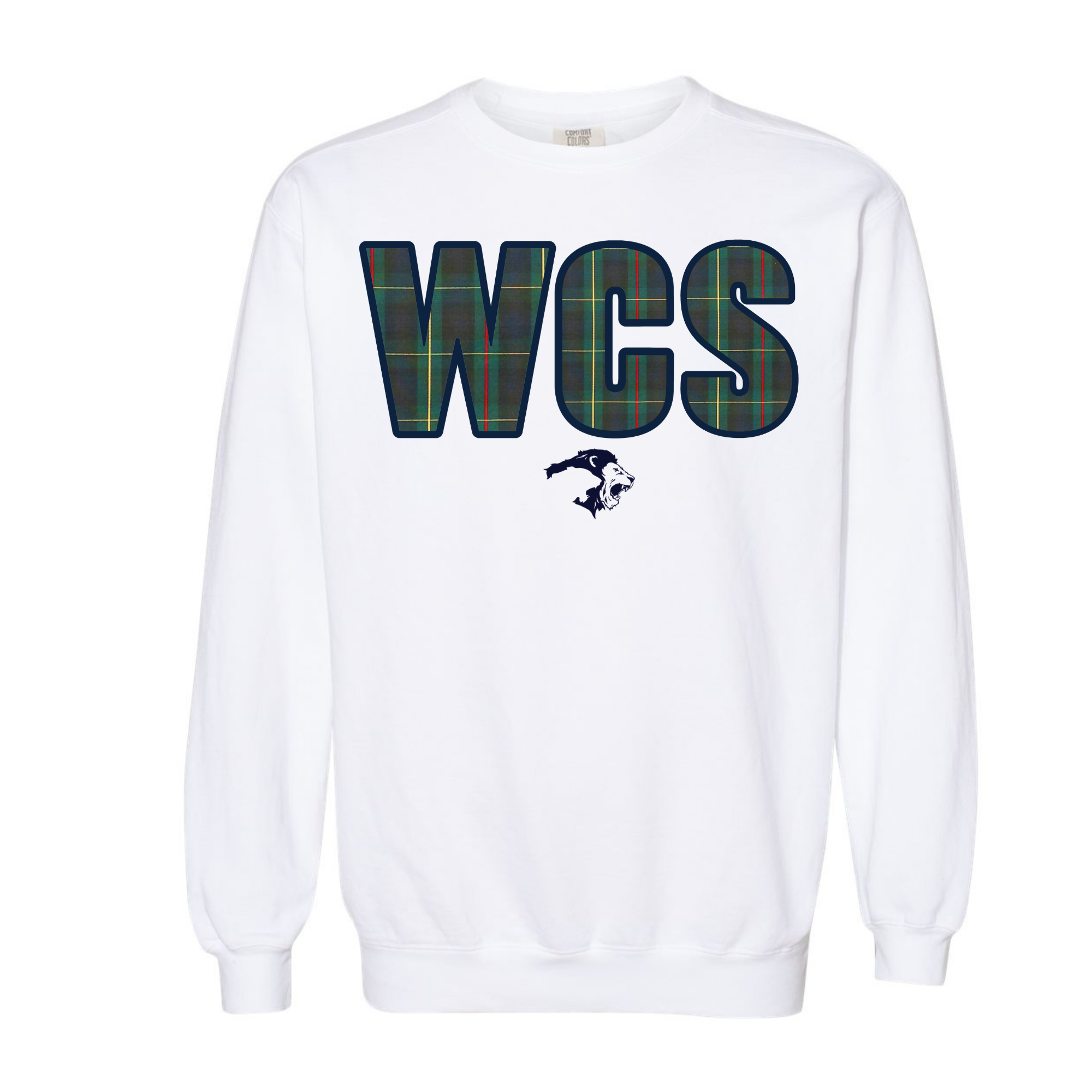 UNIFORM APPROVED ADULT WHITE PLAID SWEATSHIRT