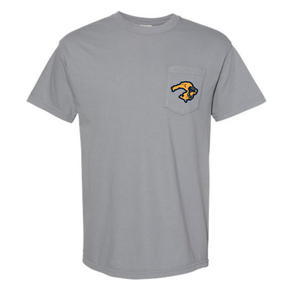 GREY POCKET ON FRIDAYS WE WEAR NAVY TEE